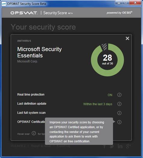 Download OPSWAT Security Score